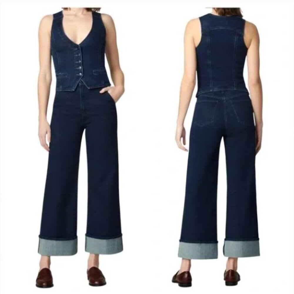 Joes Jeans The Trixie Wide Leg Cuffed Trousers inDont Worry - sz 30 NWT